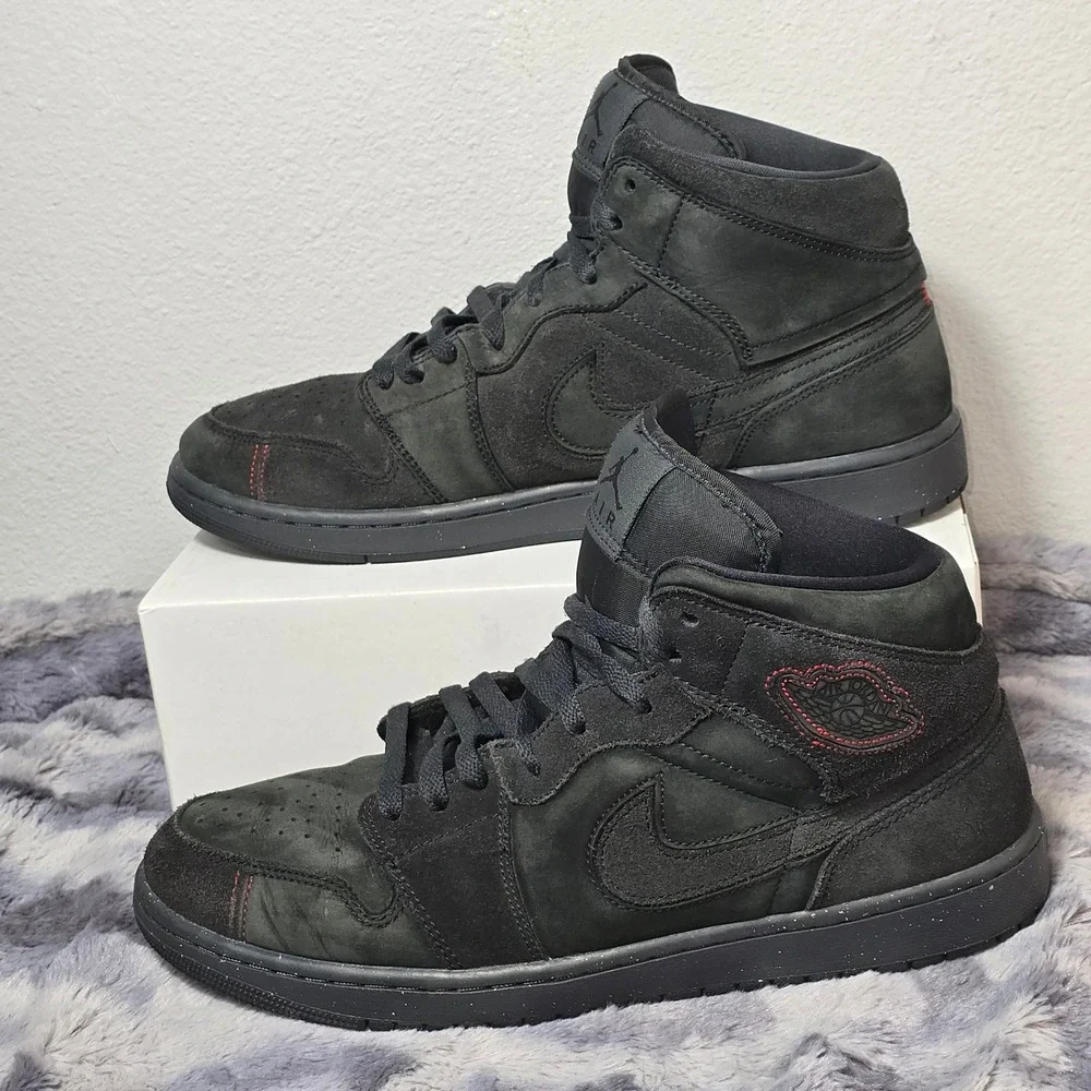 NIKE Jordan Air Jordan 1 Mid SE Craft‎ Anthracite Black Mens Size 12 FD8634-001